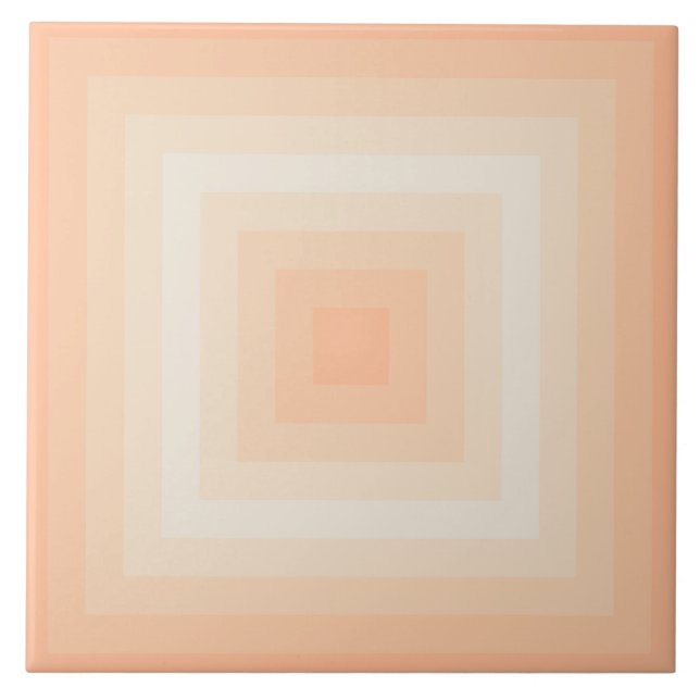 Fuzzy Peach Pristine Quadrate Keramik Tile Fliese (Vorderseite)