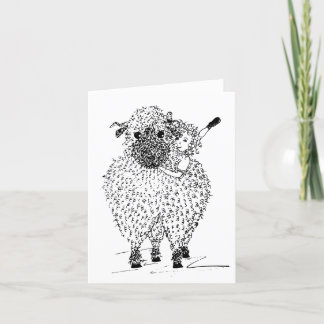 Fuzzy Sheep Snuggle Buddy - Karte