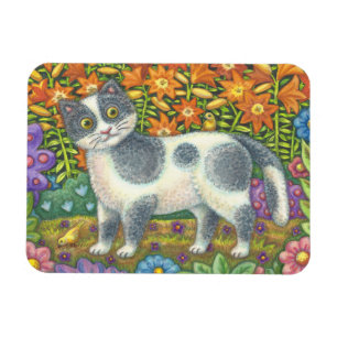 Fuzzy Wuzzy Kitten FOLK ART CAT MAGNET *Anpassen