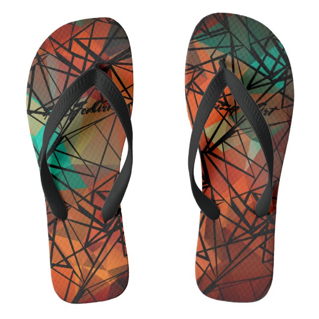 FuzzyFoxArt , Polygon Flip Flops (Fußbett)