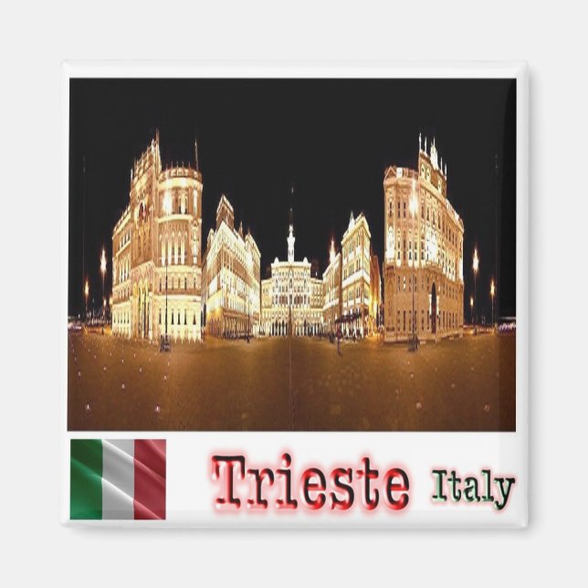 FVG024 TRIESTE, Piazza Unità d'Italia, Kühlschrank Magnet (Vorne)