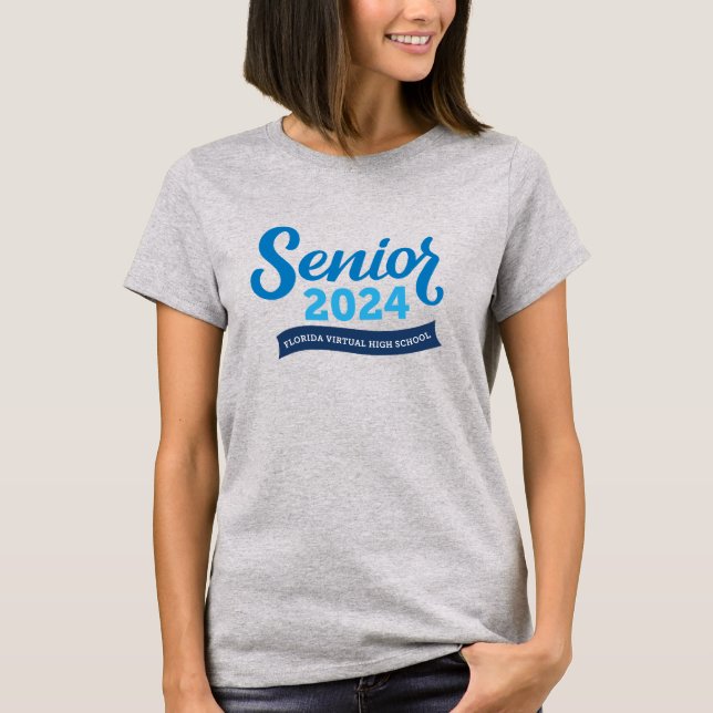 FVHS Senior 2024 T - Shirt (Women's, Gray) (Vorderseite)