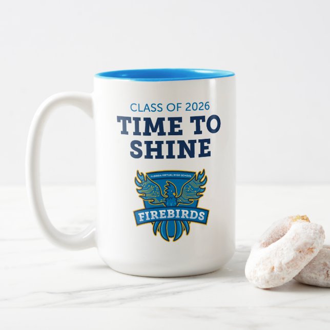 FVHS Time to Shine  Zweifarbige Tasse (Mit Donut)