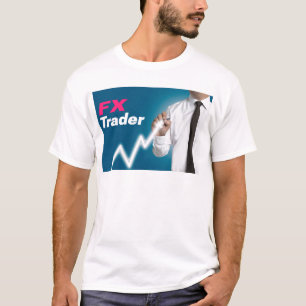 FX-Händler zeichne Marktpreis auf Touchscreen T-Shirt