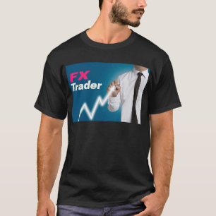 FX-Händler zeichne Marktpreis auf Touchscreen T-Shirt
