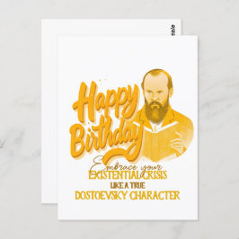 Fyodor Dostoevsky - Geometrischer, eleganter Stil Postkarte