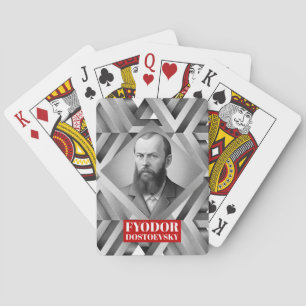 Fyodor Dostoevsky - Geometrischer, eleganter Stil Spielkarten