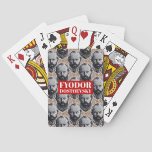 Fyodor Dostoevsky Portrait Papa Geschenk Spielkarten