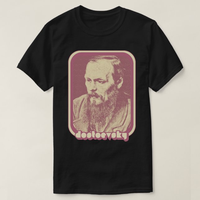 Fyodor Dostoevsky Retro ästhetische Lüfterkunst T-Shirt (Design vorne)