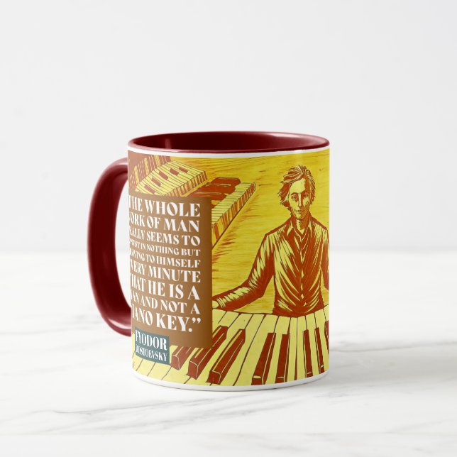 Fyodor Dostoevsky zitiert russische Schriftsteller Tasse (Vorderseite Links)