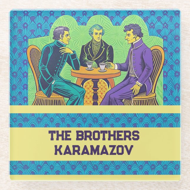 Fyodor Dostojewski, The Brothers Karamazov Quotes Glasuntersetzer (Vorderseite)