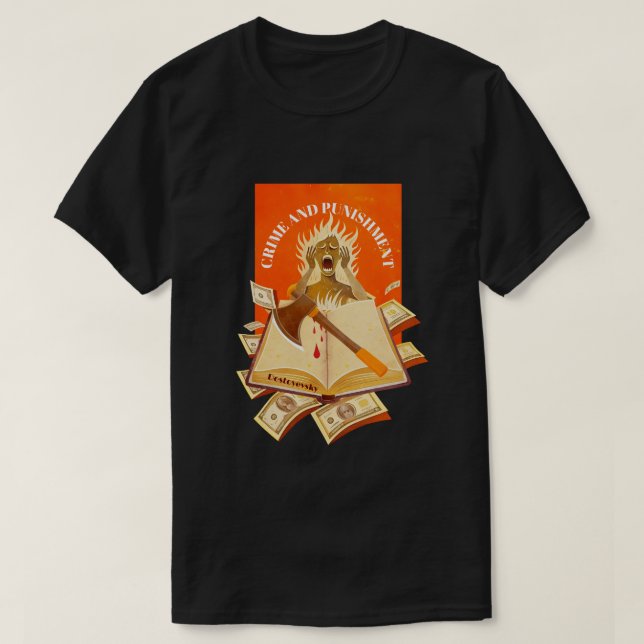 Fyodor Dostojewski, Verbrechen und Strafe T-Shirt (Design vorne)