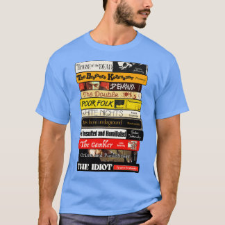 Fyodor Dostoyevsky Buchstapel T-Shirt