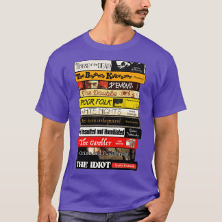 Fyodor Dostoyevsky Buchstapel T-Shirt