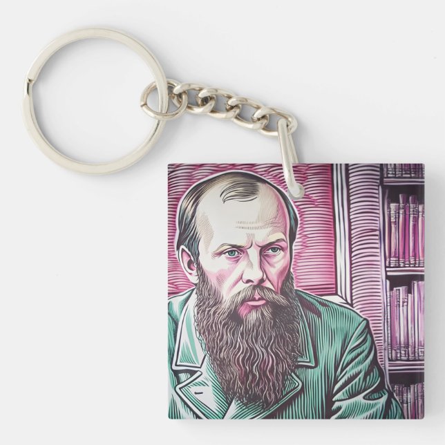 Fyodor Dostoyevsky-Existenzziffer Schlüsselanhänger (Vorderseite)