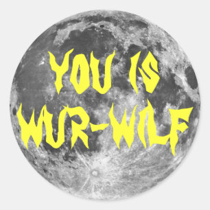 fYou ist Wur-wilf! Runder Aufkleber