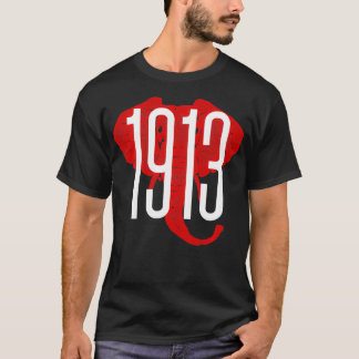 G1913: fette Elefantenhintergrund-Uni T-Shirt