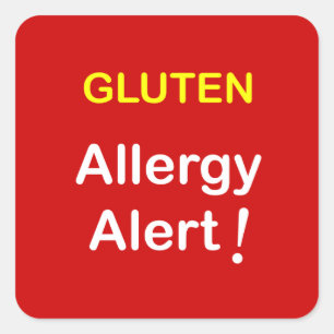 g1 - Allergiealarm - GLUTEN. Quadratischer Aufkleber