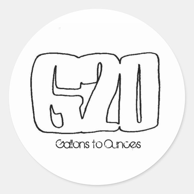 G2O Weißaufkleber Runder Aufkleber (Vorderseite)