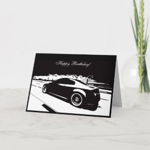 G35 Coupe Car themed Birthday Card Karte