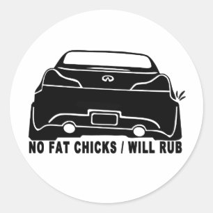 G37 Keine fettfreien Chicks, Auto wird Sticker rub