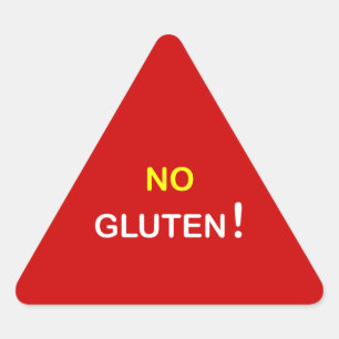 g3 - Lebensmittelwarnung ~ KEIN GLUTEN. Dreieckiger Aufkleber