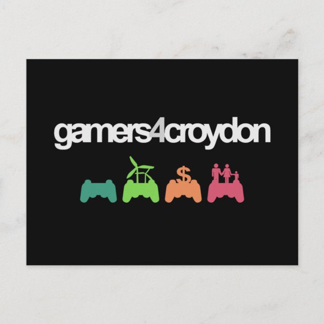 G4C Logo-Postkarte, schwarz Postkarte (Vorderseite)