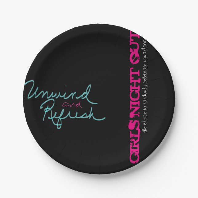 G4E Mädchen-Nachtheraus Teller (Vorderseite)