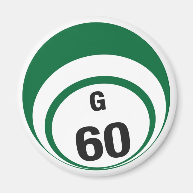 G60-Bingo-Ball-Kühlschrankmagnet Magnet (Vorne)