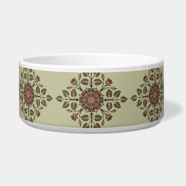 G.A. Audsley Art Nouveau Rose Floral Pattern Napf (Vorderseite)