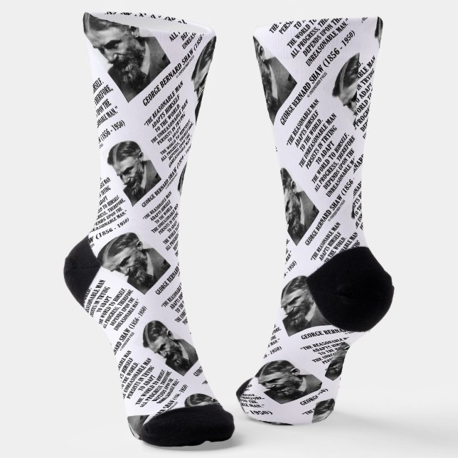 G. B. Shaw-Fortschritt hängt von einem unvernünfti Socken (Gewinkelt)