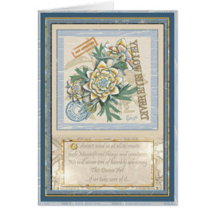 G Blankokarte für gelbe Blume des Kreationsbüros