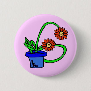 G - Blume - Monogramm - Taste Button