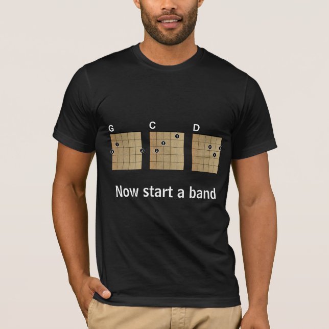 G C D… beginnen jetzt ein Band T-Shirt (Vorderseite)