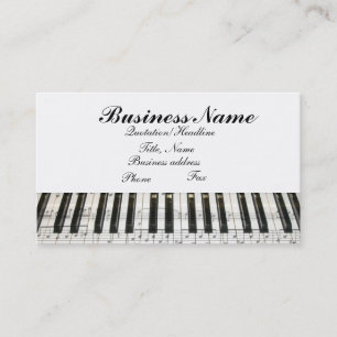 G-Clef Musiknotens Piano Keyboard Business Card Visitenkarte
