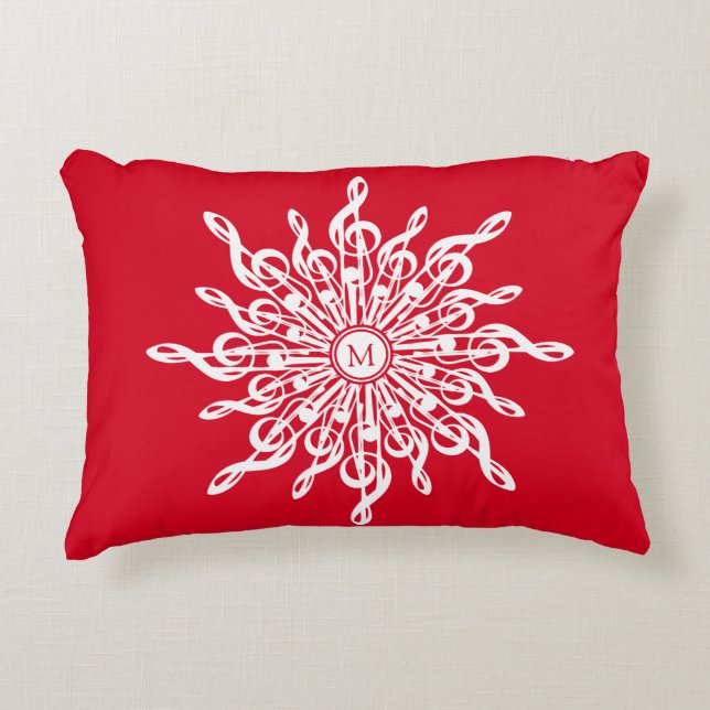 G-Clef Snowflake Dekokissen (Vorderseite)