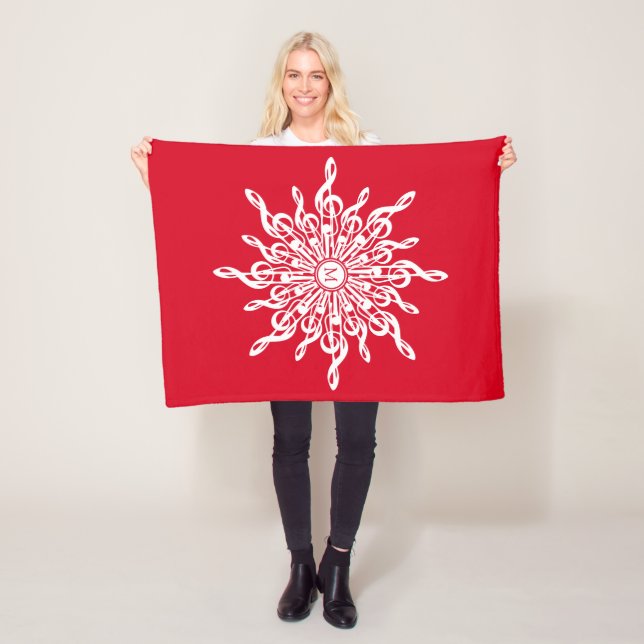 G-Clef Snowflake Fleecedecke (Beispiel)