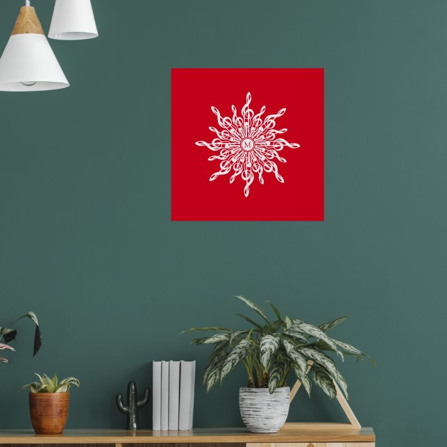 G-Clef Snowflake Poster (Wohnzimmer 1)