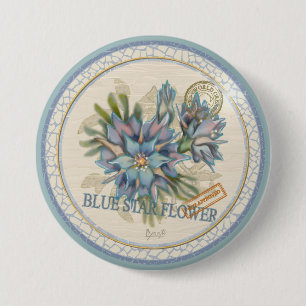G Creation Büro blaue Blume Button