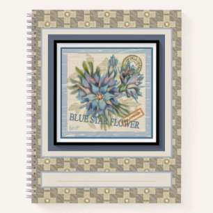 G Creation Büro blaue Blume Notizbuch