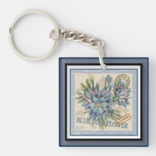 G Creation Büro blaue Blume Schlüsselanhänger
