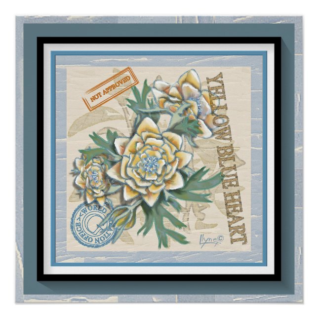 G Creation Büro gelbe Blume Poster (Vorderseite)