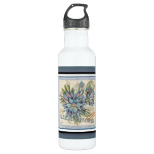 G Creation Office - blaue Blume Edelstahlflasche