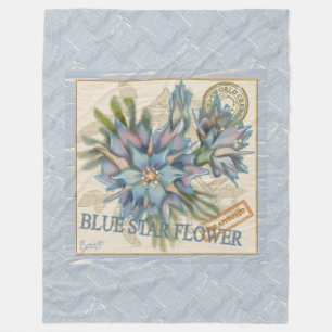 G Creation Office - blaue Blume Fleecedecke