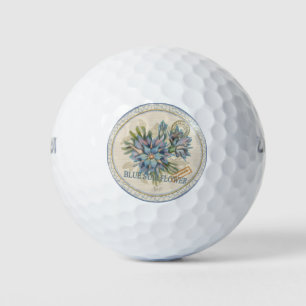 G Creation Office - blaue Blume Golfball