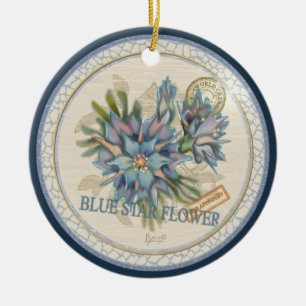 G Creation Office - blaue Blume Keramik Ornament