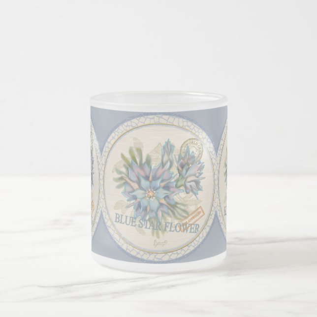 G Creation Office - blaue Blume Mattglastasse (Mittel)