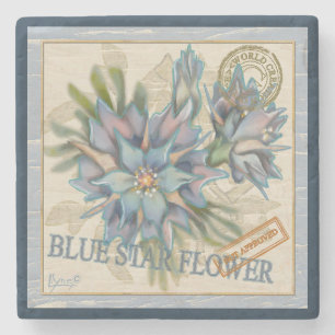 G Creation Office - blaue Blume Steinuntersetzer