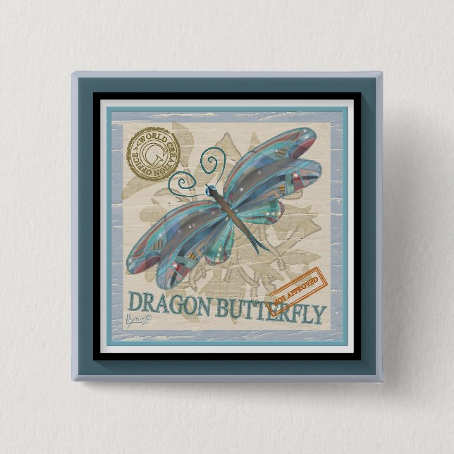 G Creation Office Dragonfly Button (Vorderseite)