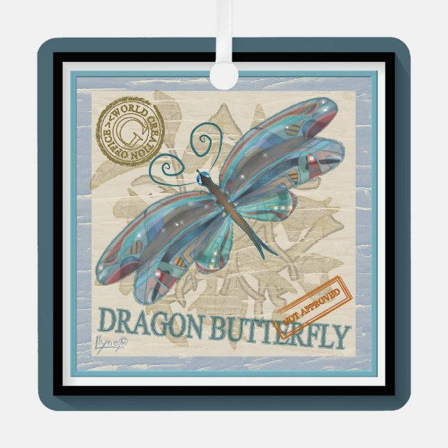 G Creation Office Dragonfly Ornament Aus Metall (Vorderseite)
